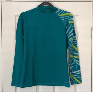 Reebok Teal Long Sleeve Shirt Thermal DriFit Top Layer Sports ACTIVEWEAR